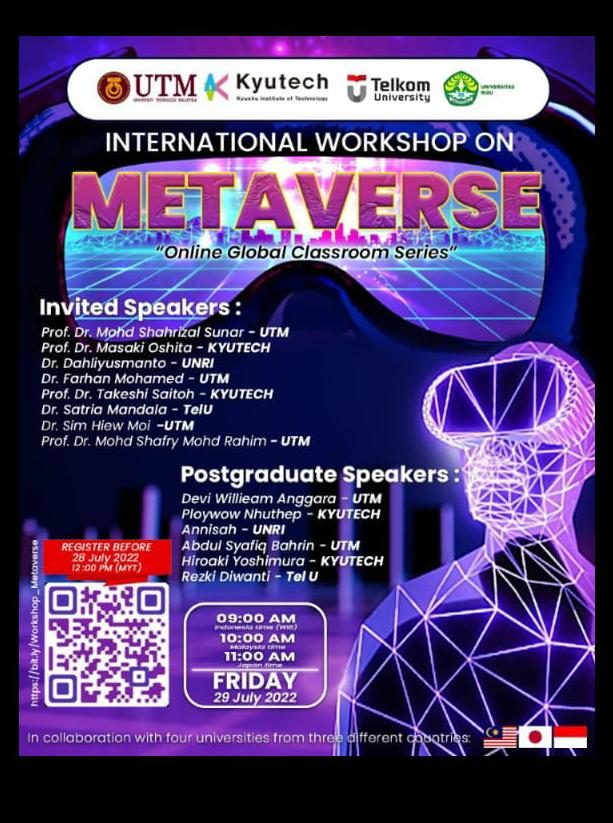 Dosen Dan Mahasiswa Teknik Informatika Universitas Riau Menjadi Pembicara Di International Workshop On Metaverse